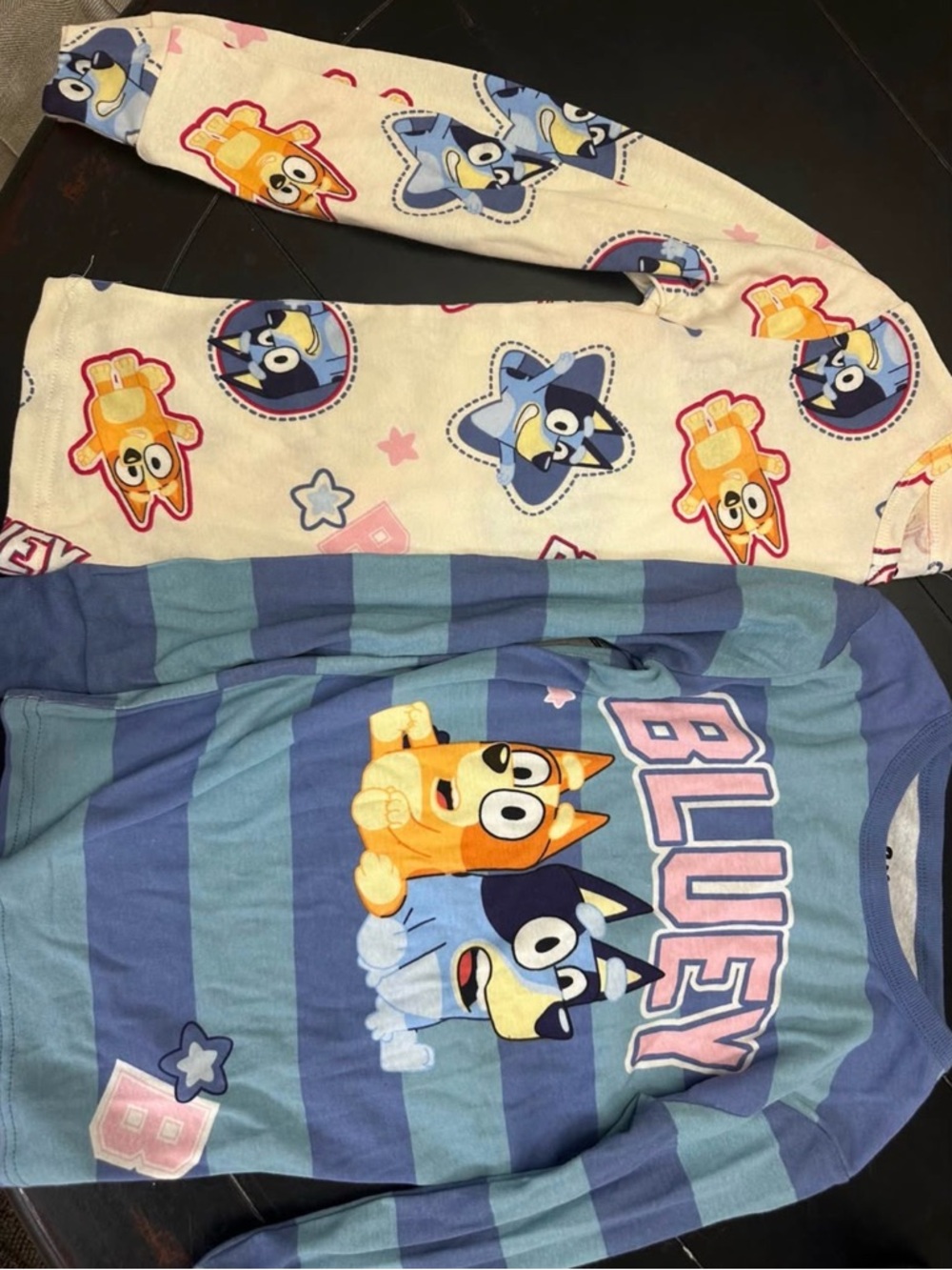 Kids Pajama Set - Blue and Cream Character Sleepwear